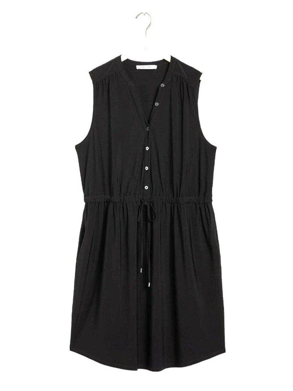 Addition Elle Shirt Dress Womens 0X Sleeveless Jersey Knit w Silver Hardware New